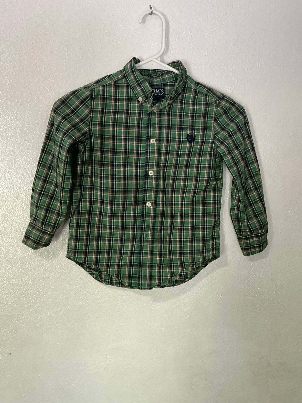 Chaps muti color long dress shirts size 4T